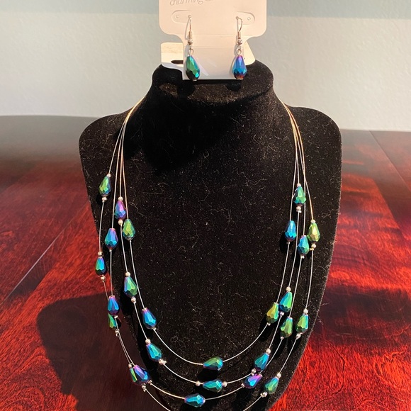 Charming Charlie Layered Necklace and Earring Set - Picture 1 of 4